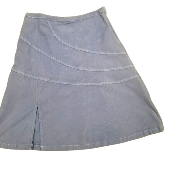 Zena Jeans Womens Grayish Blue A-Line Skirt‎ Sz 10 Side Zip Vintage Y2K - Picture 1 of 12